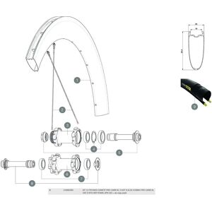 Mavic Cosmic Pro Carbon Sl C Disc Left Spokes 12 Units Black 253 mm unisex Mavic Cosmic Pro Carbon Sl C Disc Left Spokes 12 Units Black 253 mm unisex