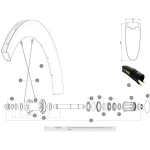 Mavic Comete Pro Carbon Sl Ust Rear Left Spokes 12 Units Black 261 mm unisex Mavic Comete Pro Carbon Sl Ust Rear Left Spokes 12 Units Black 261 mm unisex