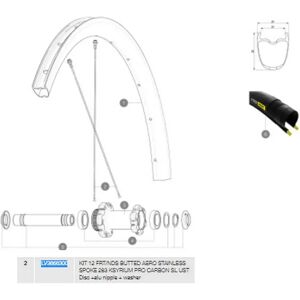 Mavic Ksyrium Pro Carbon Sl Ust Disc Left Spokes 12 Units Black 283 mm unisex Mavic Ksyrium Pro Carbon Sl Ust Disc Left Spokes 12 Units Black 283 mm unisex