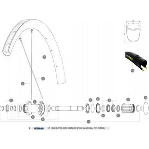 Mavic Ksyrium Pro Carbon Sl Ust Disc Rear Right Spokes 12 Units Black 266 mm unisex Mavic Ksyrium Pro Carbon Sl Ust Disc Rear Right Spokes 12 Units Black 266 mm unisex
