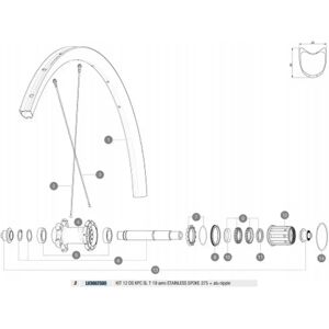 Mavic Ksyrium Pro Carbon Sl T Rear Right Spokes 12 Units Black 275 mm unisex Mavic Ksyrium Pro Carbon Sl T Rear Right Spokes 12 Units Black 275 mm unisex