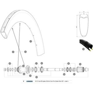 Mavic Comete Pro Carbon Ust Disc Rear Right Spokes 12 Units Black 252 mm unisex Mavic Comete Pro Carbon Ust Disc Rear Right Spokes 12 Units Black 252 mm unisex