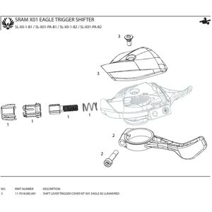Sram X01 Eagle B2 Lunar/red Shift Lever Trigger Cover Kit Cover Cap Black One Size unisex Sram X01 Eagle B2 Lunar/red Shift Lever Trigger Cover Kit Cover Cap Black One Size unisex