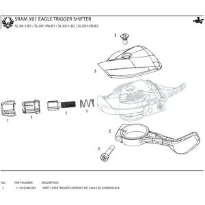 Sram X01 Eagle B2 Lunar/black Shift Lever Trigger Cover Kit Cover Cap Black One Size unisex Sram X01 Eagle B2 Lunar/black Shift Lever Trigger Cover Kit Cover Cap Black One Size unisex