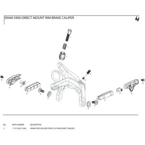 Sram S900 Direct Mount Spare Parts Kit Black One Size unisex Sram S900 Direct Mount Spare Parts Kit Black One Size unisex