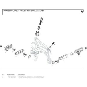 Sram S900 Direct Mount Rear Spare Parts Kit Black One Size unisex Sram S900 Direct Mount Rear Spare Parts Kit Black One Size unisex