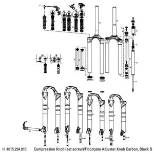 Rockshox Recambio Horquilla Sid/reba Knob Set Black / Blue / Gold One Size unisex Rockshox Recambio Horquilla Sid/reba Knob Set Black / Blue / Gold One Size unisex
