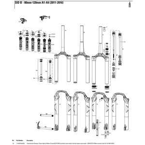 Rockshox Sidb 12-15 120 Mm Service Kit Black / Blue / Silver One Size unisex Rockshox Sidb 12-15 120 Mm Service Kit Black / Blue / Silver One Size unisex