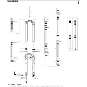 Rockshox Yari/lyrik 27.5´´ 170 Mm Dual Position Air Left Spring Internals Black One Size unisex Rockshox Yari/lyrik 27.5´´ 170 Mm Dual Position Air Left Spring Internals Black One Size unisex