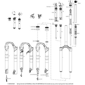 Rockshox Xc32 26´´/29´´ 80 Mm Solo Air Left Spring Internals Black / Silver One Size unisex Rockshox Xc32 26´´/29´´ 80 Mm Solo Air Left Spring Internals Black / Silver One Size unisex