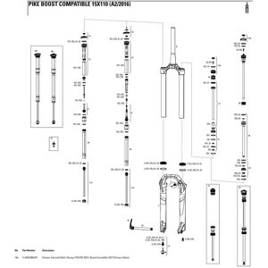 Rockshox Pike Rc Boost Compression Damper Black / Silver One Size unisex Rockshox Pike Rc Boost Compression Damper Black / Silver One Size unisex
