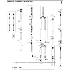 Rockshox Pike 27´´/29´´ 160 Mm Boost Solo Air Left Spring Internals Black One Size unisex Rockshox Pike 27´´/29´´ 160 Mm Boost Solo Air Left Spring Internals Black One Size unisex