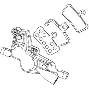 Sram G2 Ultimate A2 Caliper Assembly Standard Disc Brake Caliper Gloss Black One Size unisex Sram G2 Ultimate A2 Caliper Assembly Standard Disc Brake Caliper Gloss Black One Size unisex