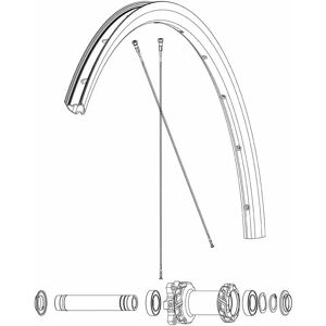 Mavic Kit 12 Front Ksyrium S Disc Ebm Spokes Black 291 mm unisex Mavic Kit 12 Front Ksyrium S Disc Ebm Spokes Black 291 mm unisex