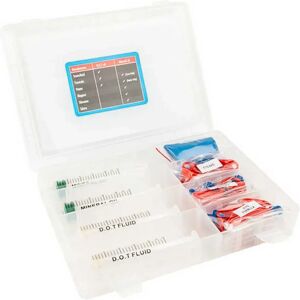 Elvedes Mineral Dot Oil Brakes Bleed Kit Blue / Red One Size unisex Elvedes Mineral Dot Oil Brakes Bleed Kit Blue / Red One Size unisex