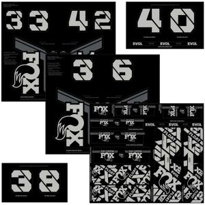 Fox Custom Fork/rear Shock 2021 Decals Kit Grey One Size unisex Fox Custom Fork/rear Shock 2021 Decals Kit Grey One Size unisex