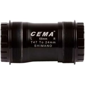 Cema T47 Stainless Steel Shimano Bottom Bracket Cups Black 68/73 mm unisex Cema T47 Stainless Steel Shimano Bottom Bracket Cups Black 68/73 mm unisex