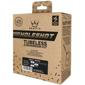 Peaty's Holeshot Tubeless Conversion Kit - 21mm Tape/60mm Valves/120ml Sealant Peaty's Holeshot Tubeless Conversion Kit - 21mm Tape/60mm Valves/120ml Sealant