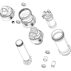 Rockshox Progressive 37.5-45 Mm Deluxe Nude/bold C1 2022 Rear Shock Air Can Kit Multicolor One Size unisex Rockshox Progressive 37.5-45 Mm Deluxe Nude/bold C1 2022 Rear Shock Air Can Kit Multicolor One Size unisex