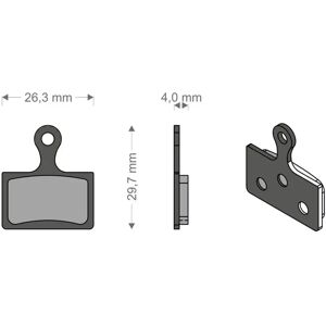 Brenta Ciclo Durace/xtr/mcx1shimano/rever/tek Sintered Disc Brake Pads Black / Silver One Size unisex Brenta Ciclo Durace/xtr/mcx1shimano/rever/tek Sintered Disc Brake Pads Black / Silver One Size unisex