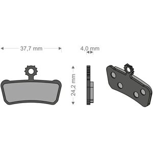 Brenta Ciclo Xo-elixir Trail/rsc/r/t Avid/sram Sintered Disc Brake Pads Black / Silver One Size unisex Brenta Ciclo Xo-elixir Trail/rsc/r/t Avid/sram Sintered Disc Brake Pads Black / Silver One Size unisex