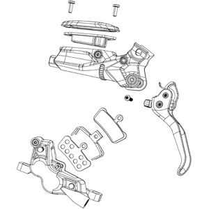 Sram Motive Ultimate/slver/brzonze A1+/db8/db6/db4 A1+ Lever Spare Parts Black One Size unisex Sram Motive Ultimate/slver/brzonze A1+/db8/db6/db4 A1+ Lever Spare Parts Black One Size unisex