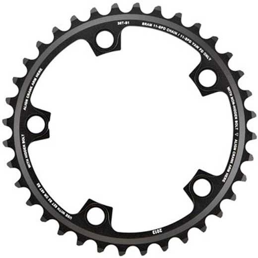 Sram Road 110 Bcd 3 Mm Offset Chainring Blast Black 36t unisex