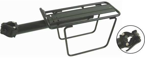 Massi Carrier Cm-03 Aluminium Adjustable Max 31.6 Mm Pannier Rack Black One Size unisex