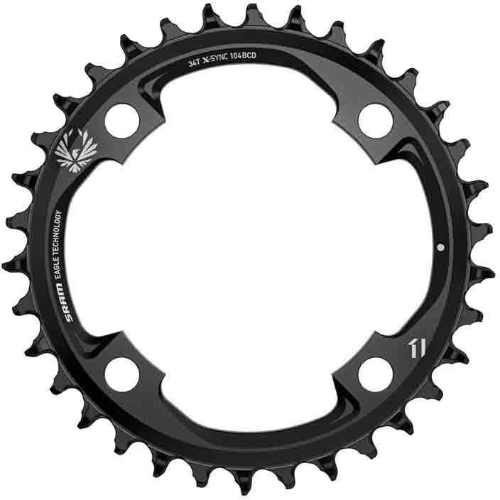 Sram X-sync 104 Bcd Chainring Black 38t unisex