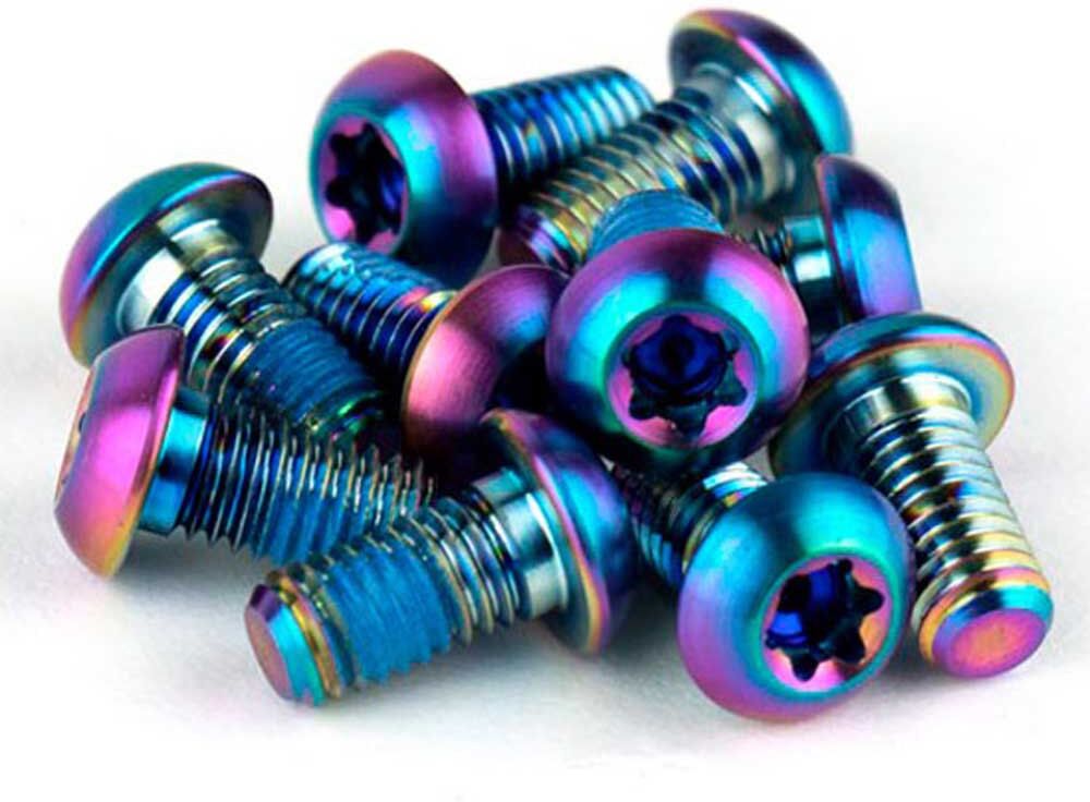 Sram Rotor Bolt Titanium T25 Chainring Screw Set 12 Units Rainbow One Size unisex