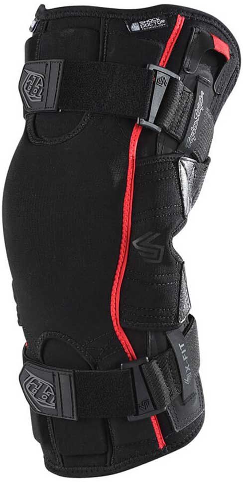 Troy Lee Designs 6400 Brace Knee Guards Black 2XL unisex
