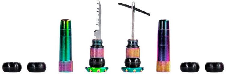 Muc Off Stealth Tubeless Puncture Plug Rainbow Handlebar Repair Kit Rainbow One Size unisex