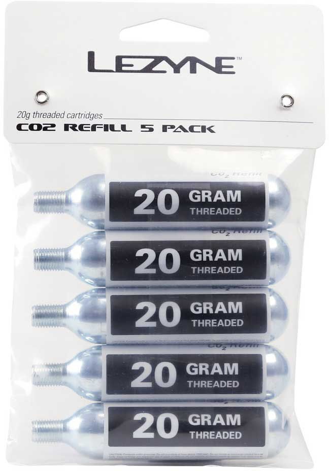 Lezyne Co2 Cartridge 5 Units Silver 20 g unisex