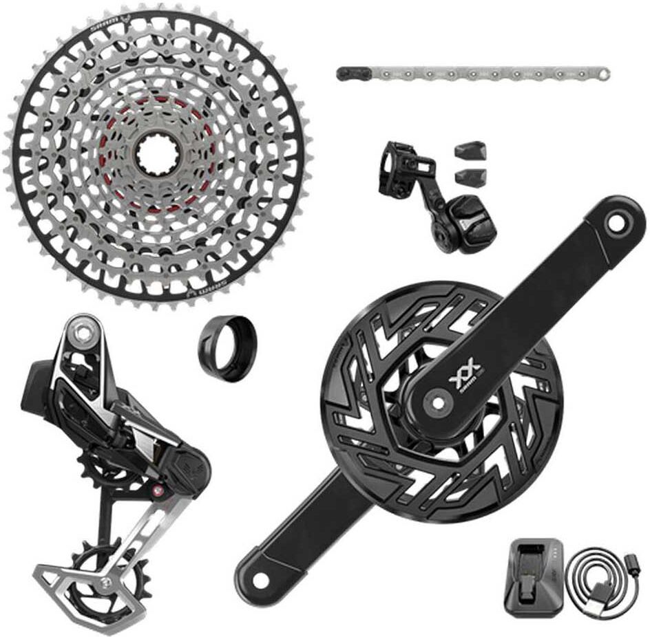 Sram Xx T-type Eagle E-mtb 104bcd Transmission Axs Groupset Black 10-52t unisex