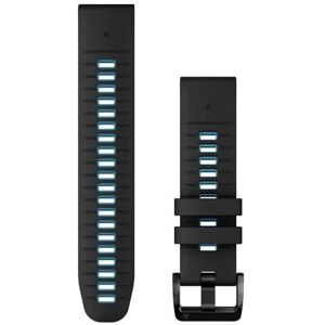 Garmin QuickFit 22 mm Watch Band - Black/Blue Silicone Garmin QuickFit 22 mm Watch Band - Black/Blue Silicone