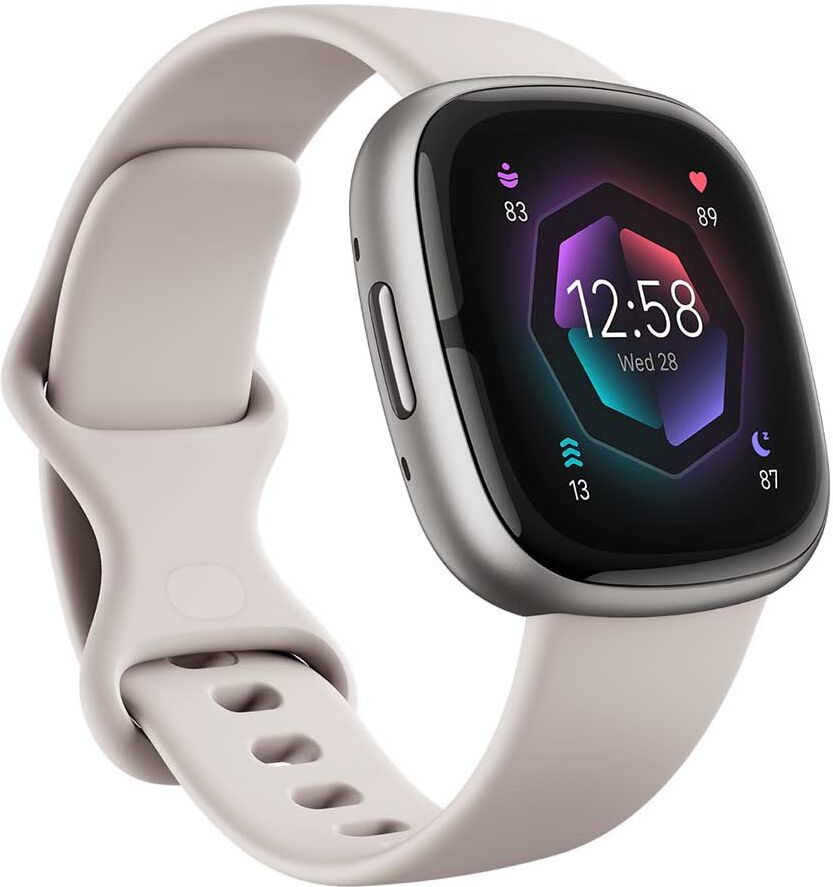 Fitbit Sense 2 Smartwatch Lunar White / Platinum One Size unisex