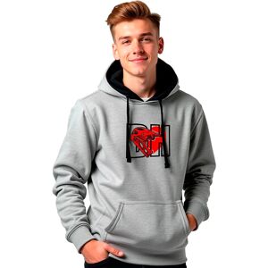 Kruskis I Love Downhill Two-colour Hoodie Heather Grey / Black M Men