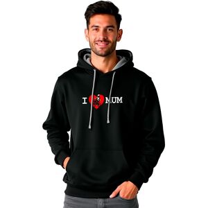 Kruskis I Love Mum Two-colour Hoodie Black / Grey M Men