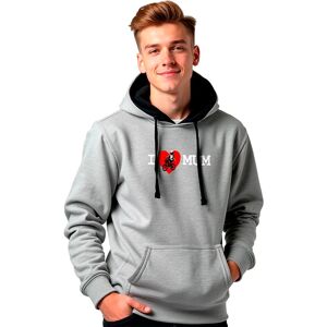Kruskis I Love Mum Two-colour Hoodie Heather Grey / Black M Men