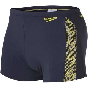 Speedo Monogram Aqua Swimming Boxer Navy / Wild Lime UK 32 Men Speedo Monogram Aqua Swimming Boxer Navy / Wild Lime UK 32 Men