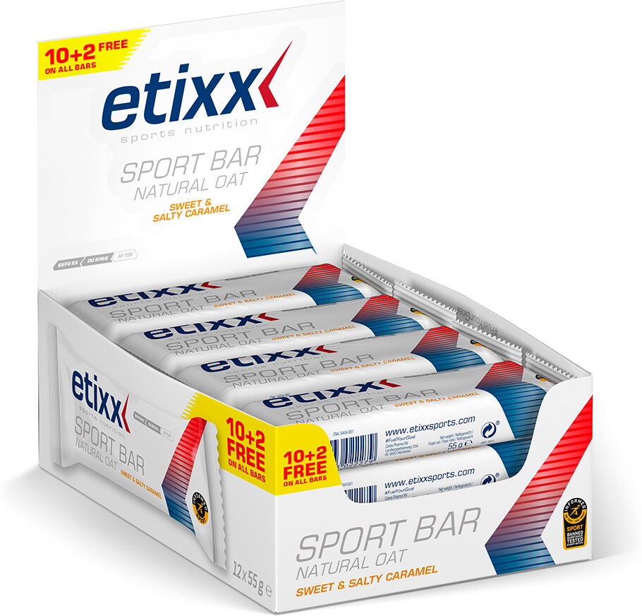 Etixx Natural Oat 12x55g Energy Bars Box Sweet Salty Multicolor One Size unisex