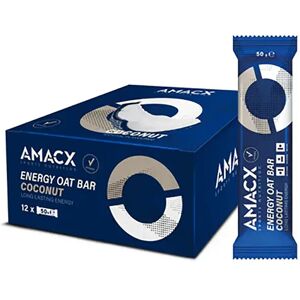 Amacx Energy Bars Box Coconut Oat 50g 12 Units Blue One Size unisex Amacx Energy Bars Box Coconut Oat 50g 12 Units Blue One Size unisex