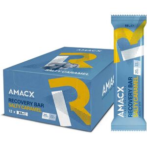 Amacx Recovery Energy Bars Box Caramel Salty 55g 12 Units Blue One Size unisex Amacx Recovery Energy Bars Box Caramel Salty 55g 12 Units Blue One Size unisex