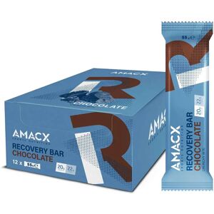 Amacx Recovery Energy Bars Box Chocolate 55g 12 Units Blue One Size unisex Amacx Recovery Energy Bars Box Chocolate 55g 12 Units Blue One Size unisex