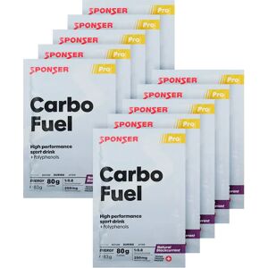 Sponser Sport Food Carbo Fuel Energy Drink Monodose Box Black Currant 83g 10 Units White One Size unisex Sponser Sport Food Carbo Fuel Energy Drink Monodose Box Black Currant 83g 10 Units White One Size unisex