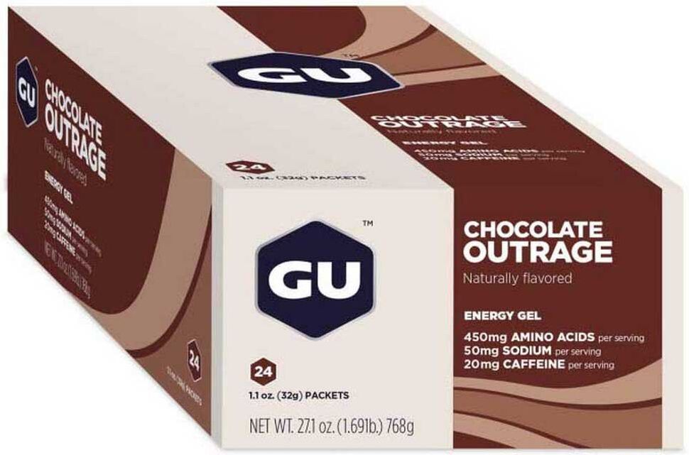 Gu Energy Gels Box Outrage Chocolate 24 Units One Size unisex
