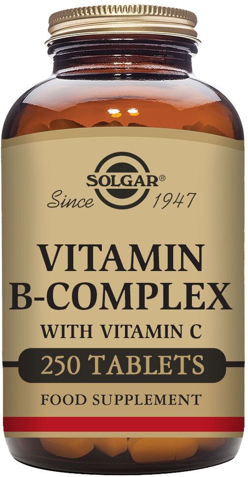 Solgar B-complex With Vitamin C Stress Formula Tablets 250 Units Brown One Size unisex