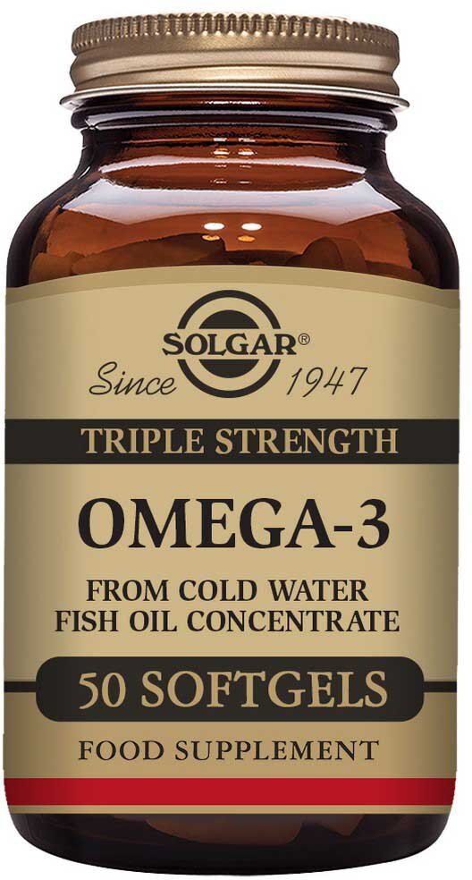 Solgar Omega-3 Triple Strength 50 Softgels Brown One Size unisex