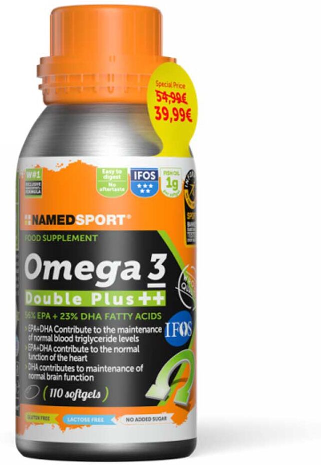 Named Sport Omega 3 Double Plus Supplement 110 Units Orange One Size unisex