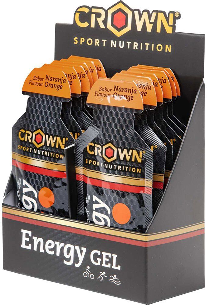 Crown Sport Nutrition Energy Gels Box 40g 12 Units Black / Orange One Size unisex